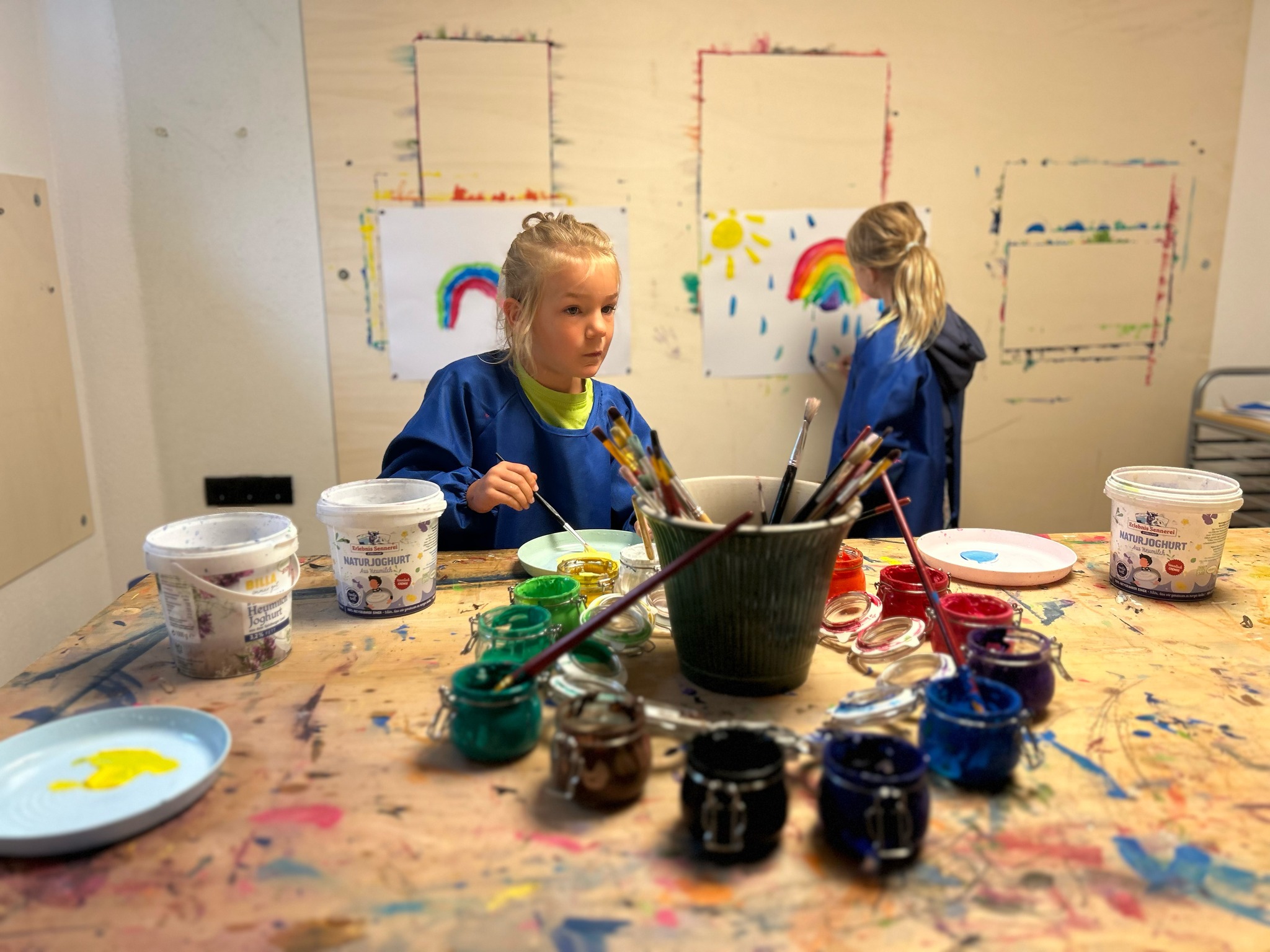 Creative Kids zum Kennenlernen! Schön dass so viele creative Kids da waren! @atelier_malen_wirk....