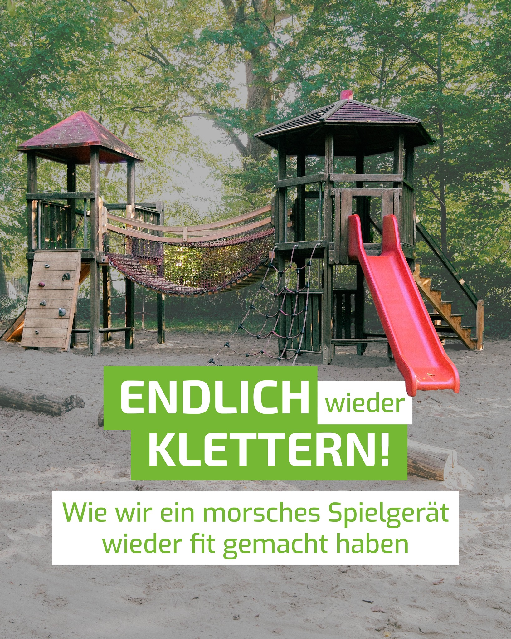 🛝 Klettern wieder erlaubt!
Das Spielgerüst einer Kita in Altenholz war lange gesperrt, weil Teile davon morsch waren. Statt das komplette Gerüst zu ersetzen, hat unsere Holzbau-Crew die betroffenen Stellen Schritt für Schritt instandgesetzt.
Und wir haben das Ziel erreicht: Jetzt ist es offen für kleine Abenteurer. Die Kinder können wieder sicher spielen! 💪
👉 Folge uns für weitere spannende Galabau-Projekte!