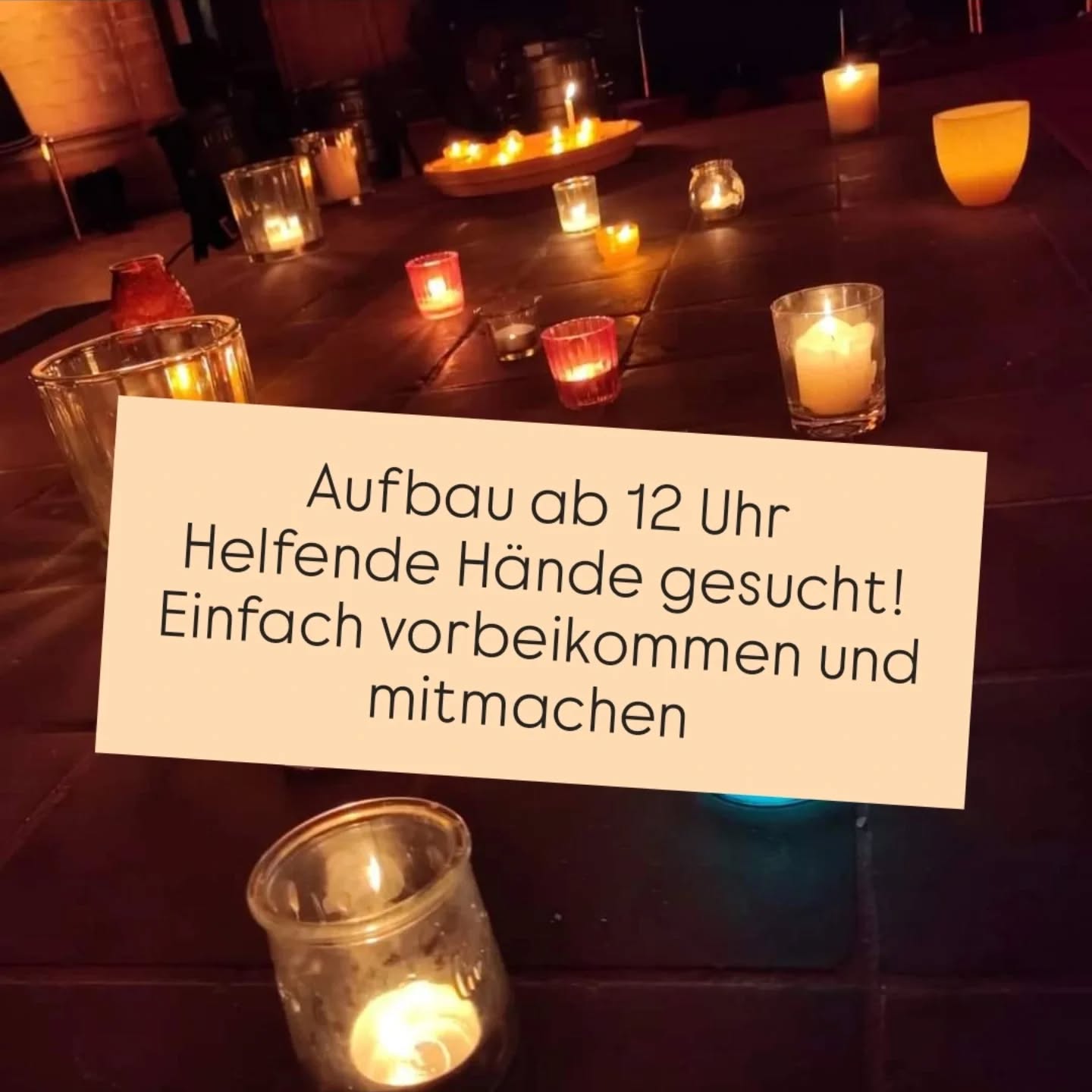 22.11.2512h Aufbau für Nacht der Lichter am DomFür Helferverpflegung ist gesorgt.#taizé #ndlh....